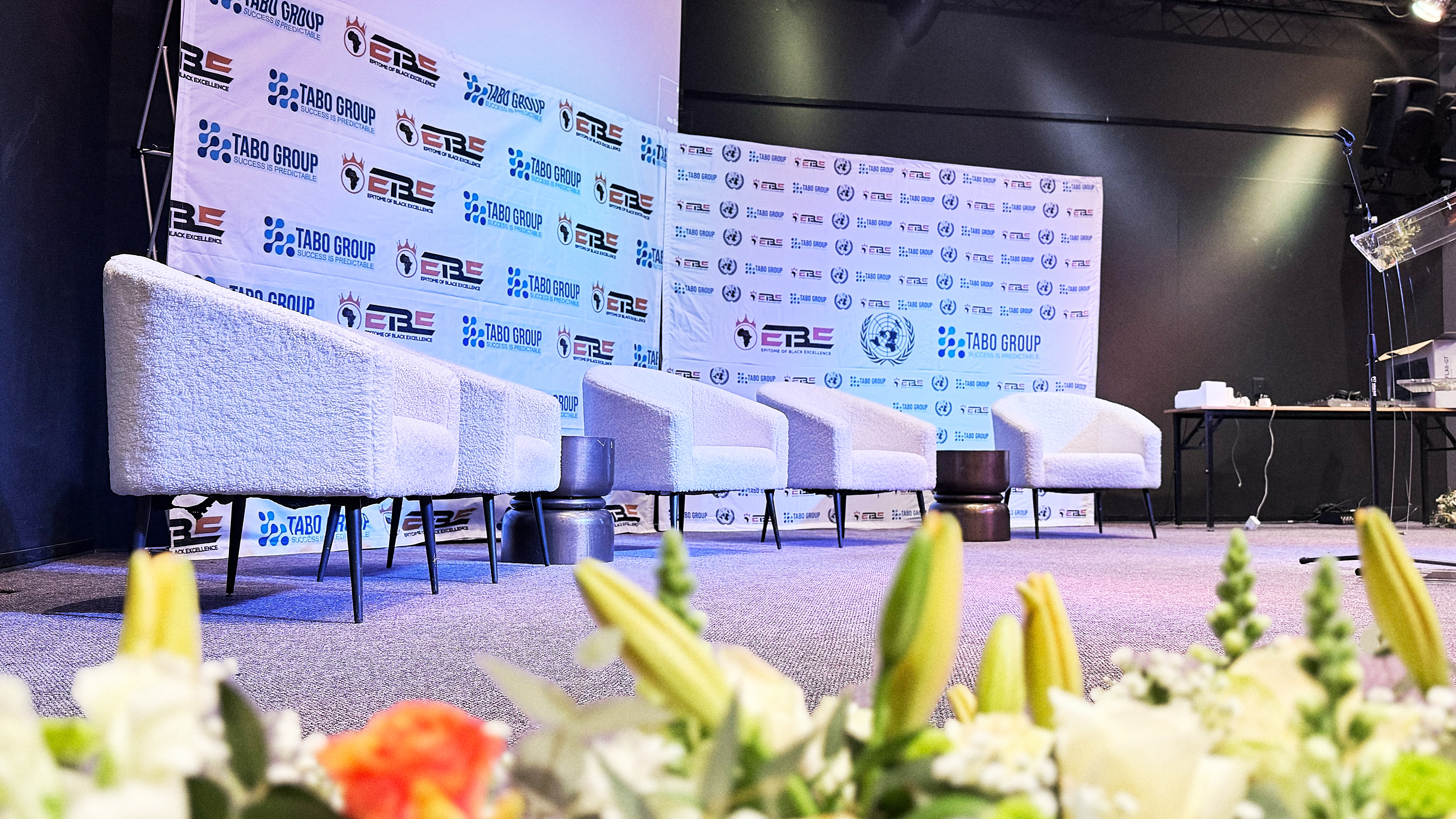 Guests interacting during event coverage